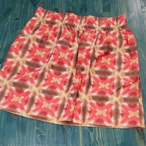 Butterfly skirt yellow orange NWT Size 4 J Crew